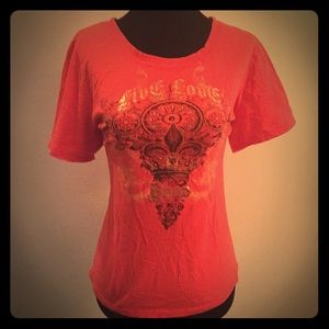 Orange Live Love Shop Tee